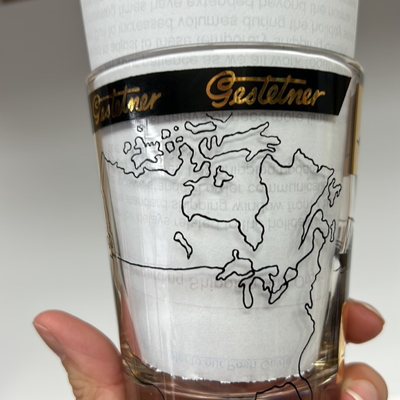 Mid Century Modern “Gestetner Company “ promotional set of 4 rock glasses - Picture 2 of 15